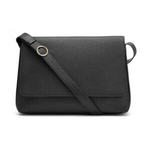 Cuyana Messenger Bag 13-inch Pebbled Black